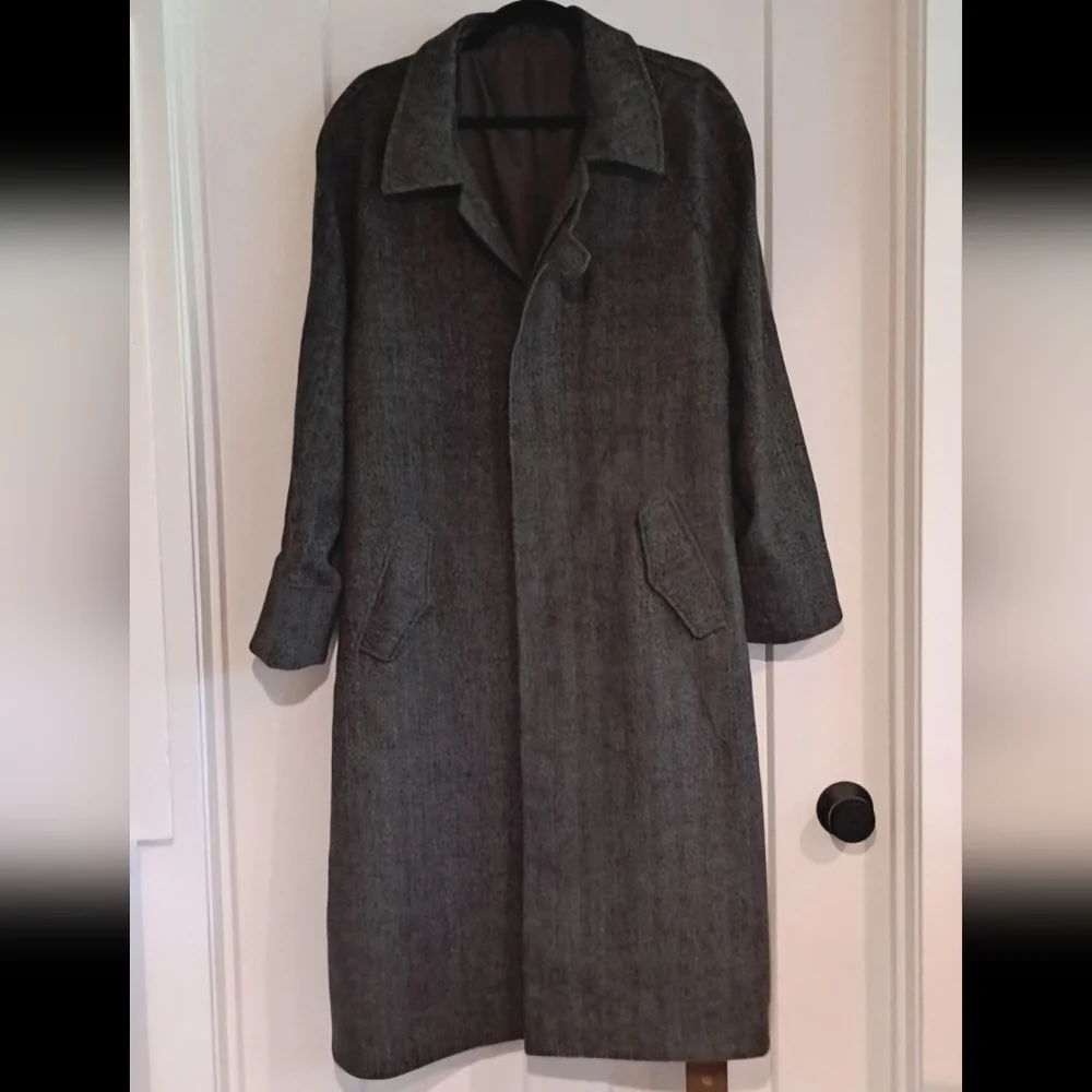 NWT Single Breasted Wool-Cashmere Overcoat (Grey) - Gentle Herd - Picture 10 of 16